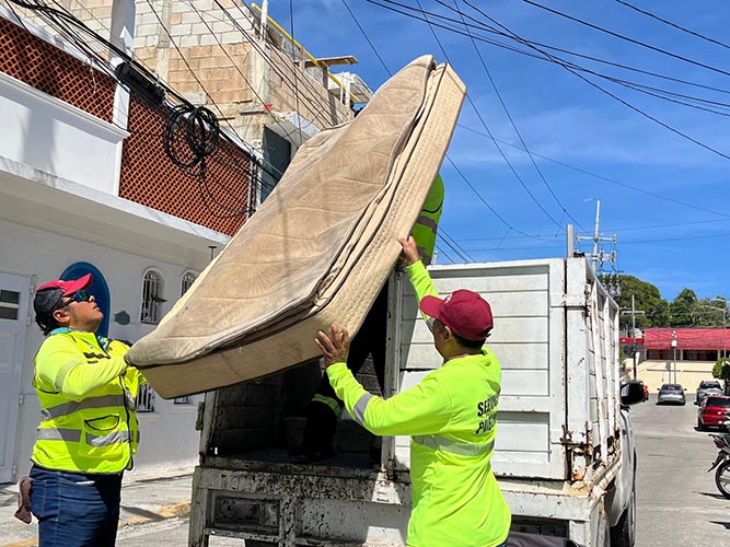 Retiran toneladas de cacharros para frenar criaderos de mosquitos en Isla Mujeres