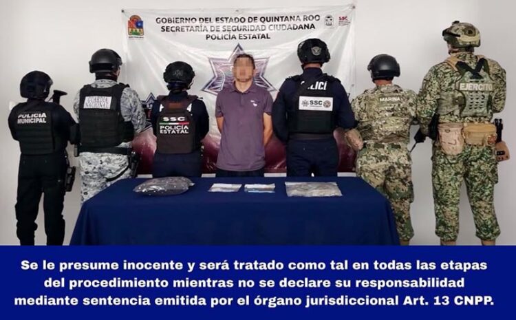 Operativo en Cozumel termina con la captura de un presunto narcomenudista