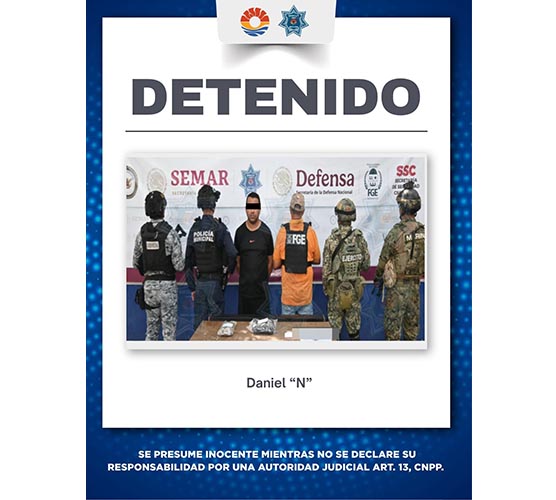 Detienen a hombre con presuntas drogas durante operativo Blindaje Cancún